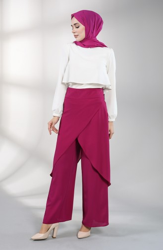 Draped Pants Skirt 3209-03 Fuchsia 3209-03