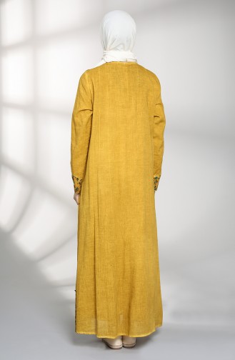 فستان أصفر خردل 9898-01