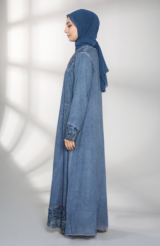 Indigo Hijab Kleider 9898-08