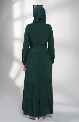 فستان أخضر زمردي 4555-05