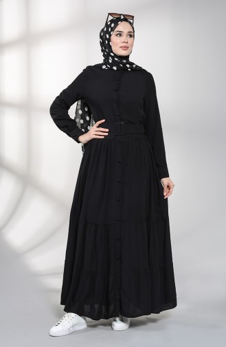 فستان أسود 4555-07