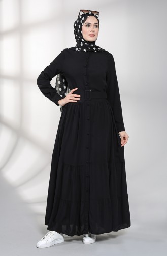 Black İslamitische Jurk 4555-07