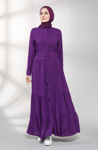 Purple İslamitische Jurk 4555-08