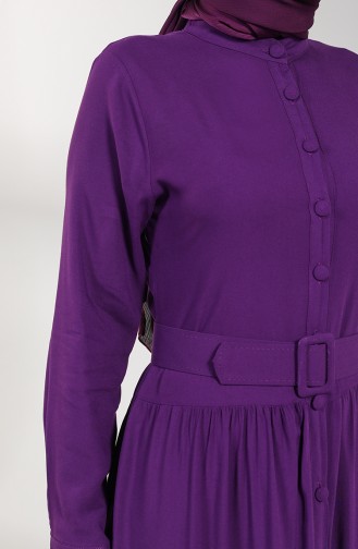 Purple Hijab Dress 4555-08