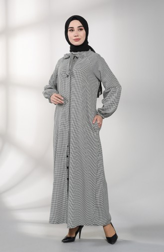 Schwarz Hijab Kleider 21K8164-03