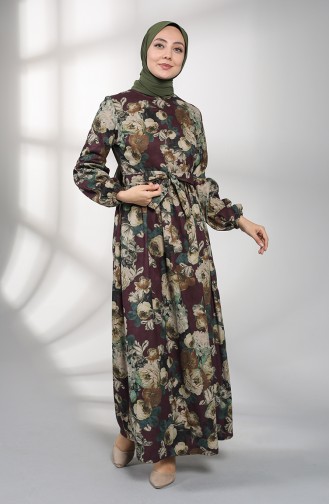 Robe Hijab Pourpre 21K8174-04