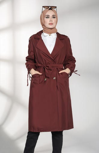 Claret Red Trenchcoat 1484-01