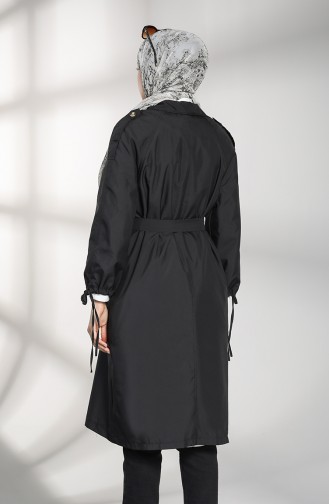 Black Trench Coats Models 1484-04