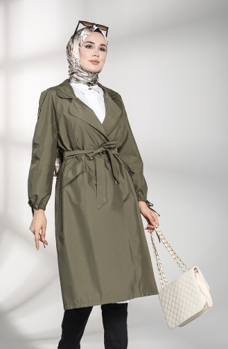 Khaki Trench Coats Models 1484-05