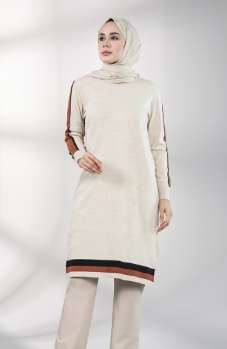 Knitwear Long Tunic 0901-01 Beige 0901-01