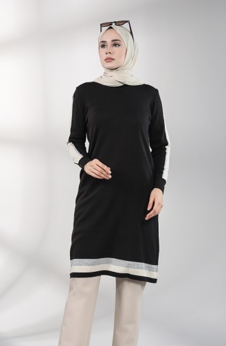 Triko Uzun Tunik 0901-02 Siyah