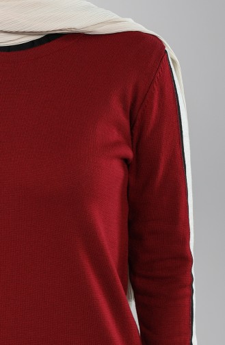 Triko Uzun Tunik 0901-05 Bordo