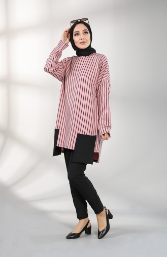 Striped Tunic Trousers Double Suit 1404-03 Powder 1404-03