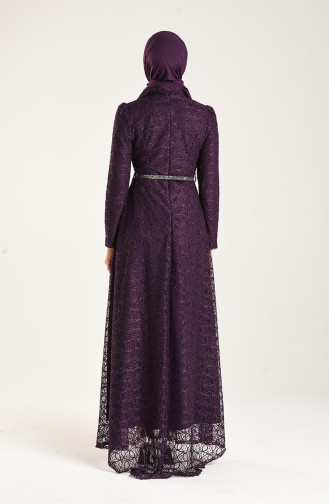 Lila Hijab-Abendkleider 3513-02