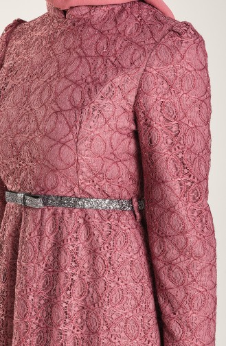 Dusty Rose İslamitische Avondjurk 3513-03