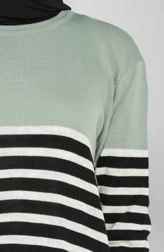 Knitwear Striped Tunic 1515-02 Sea Green 1515-02