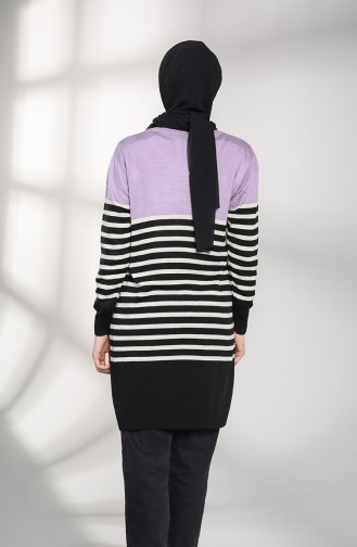 Knitwear Striped Tunic 1515-05 Lilac 1515-05