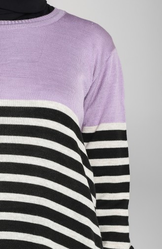 Knitwear Striped Tunic 1515-05 Lilac 1515-05