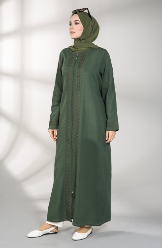 Khaki Abaya 9696-02