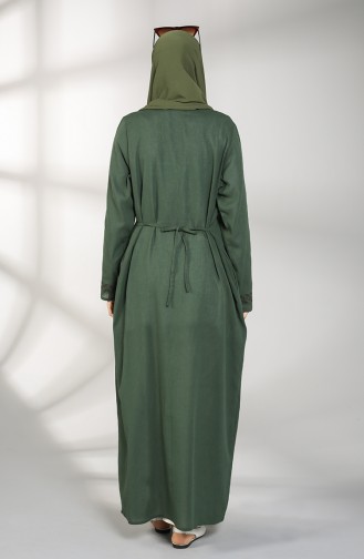 Khaki Abaya 9696-02