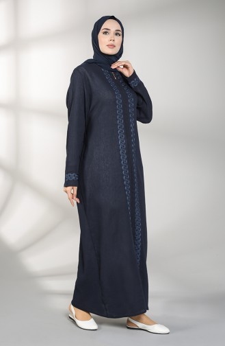 Navy Blue Abaya 9696-03