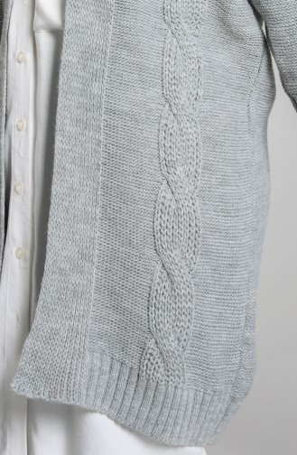 Grau Strickjacke 0619-05