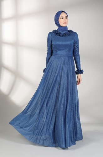 Indigo İslamitische Avondjurk 4820-05