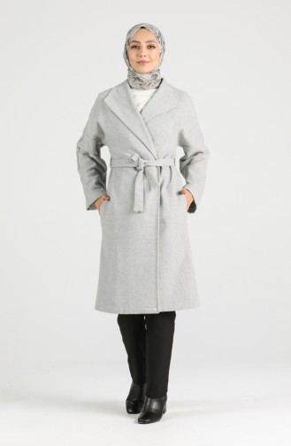 Belted Stamp Coat 0302a-01 Gray 0302A-01