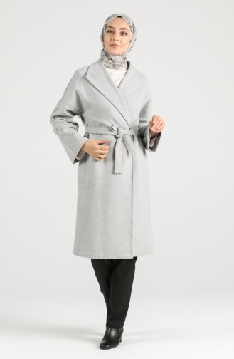 Belted Stamp Coat 0302a-01 Gray 0302A-01