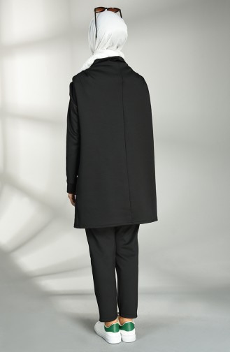 Scuba Fabric Tunic Trousers Double Suit 21002-01 Black 21002-01