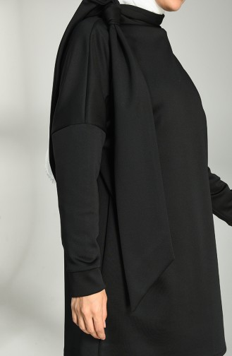 Scuba Fabric Tunic Trousers Double Suit 21008-02 Black 21008-02