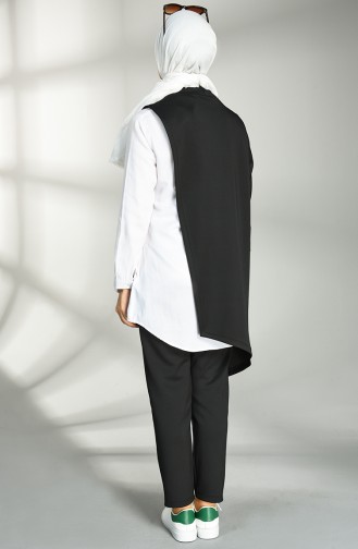 Scuba Fabric Tunic Trousers Double Suit 21013-03 Black 21013-03