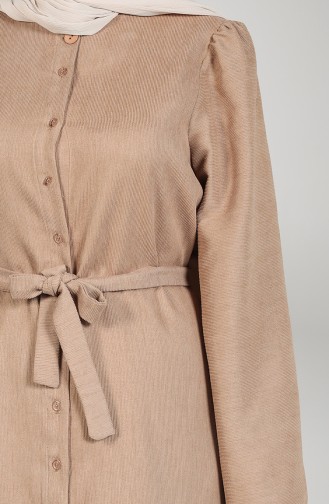Kadife Tunik Pantolon İkli Takım 0306-02 Camel