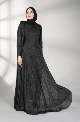 Schwarz Hijab-Abendkleider 3050-06