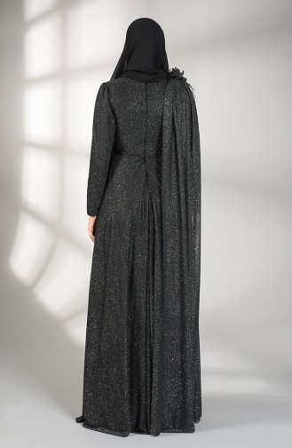 Schwarz Hijab-Abendkleider 3050-06