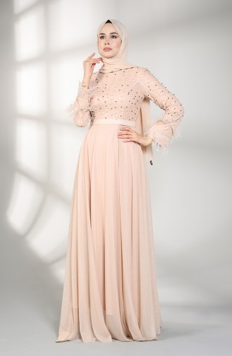 Pearl Evening Dress 3062-09 Powder 3062-09