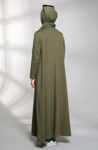 Robe Hijab Khaki Foncé 88105-08
