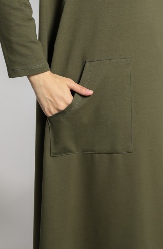 Dunkel Khaki Hijab Kleider 88105-08