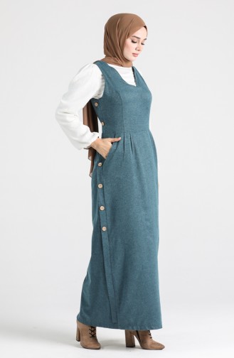 Robe Hijab Pétrole 3217-05