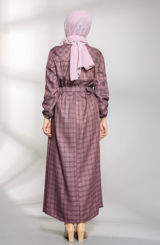 Robe Hijab Rose Pâle 21K8179-08