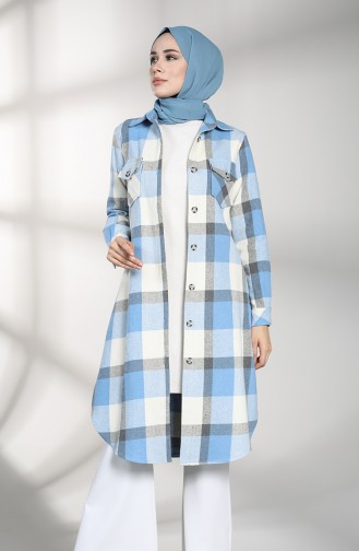 Checked Tunic 3402-02 Blue 3402-02