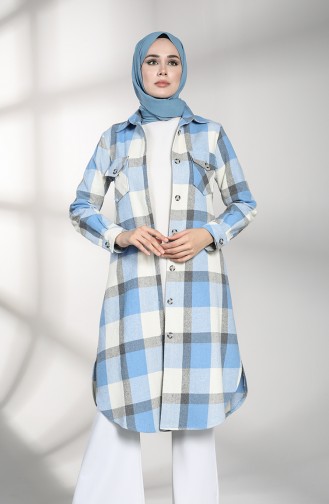 Checked Tunic 3402-02 Blue 3402-02