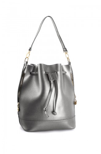 Silver Gray Shoulder Bags 4001GU