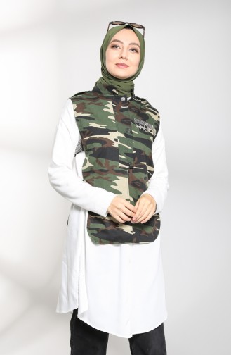 Army Green Waistcoats 2231-01