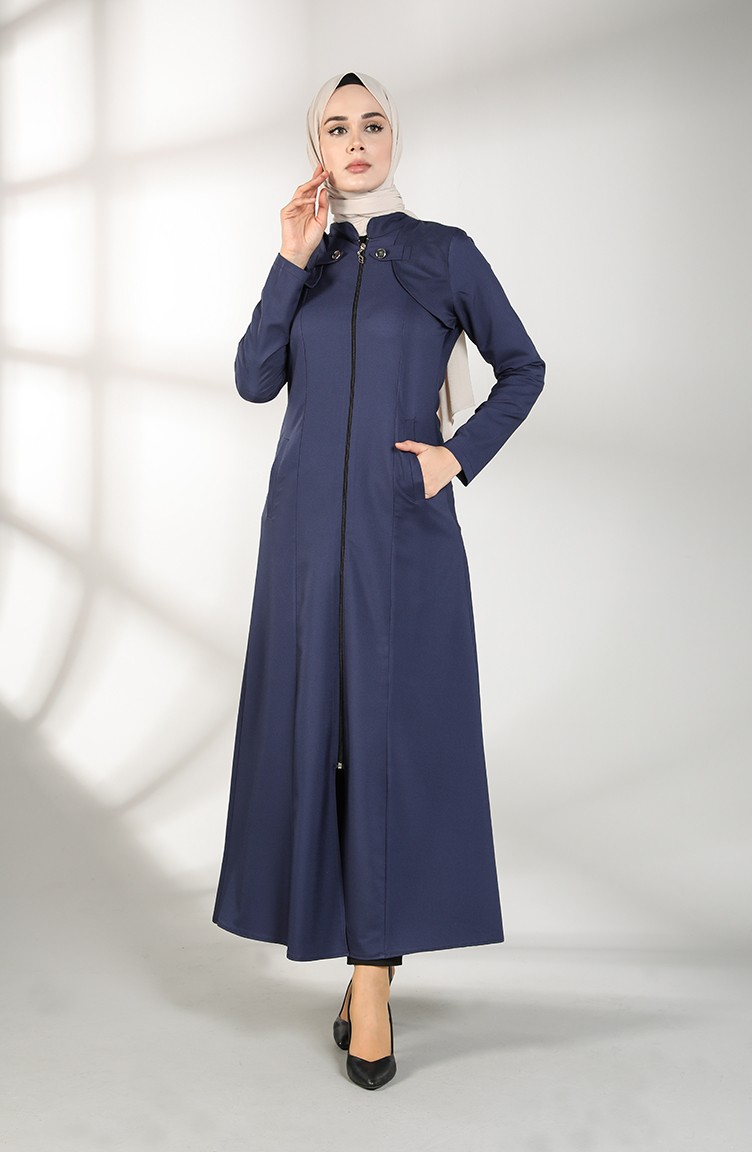 Bolero Görünümlü Ferace 221504 Lacivert Sefamerve