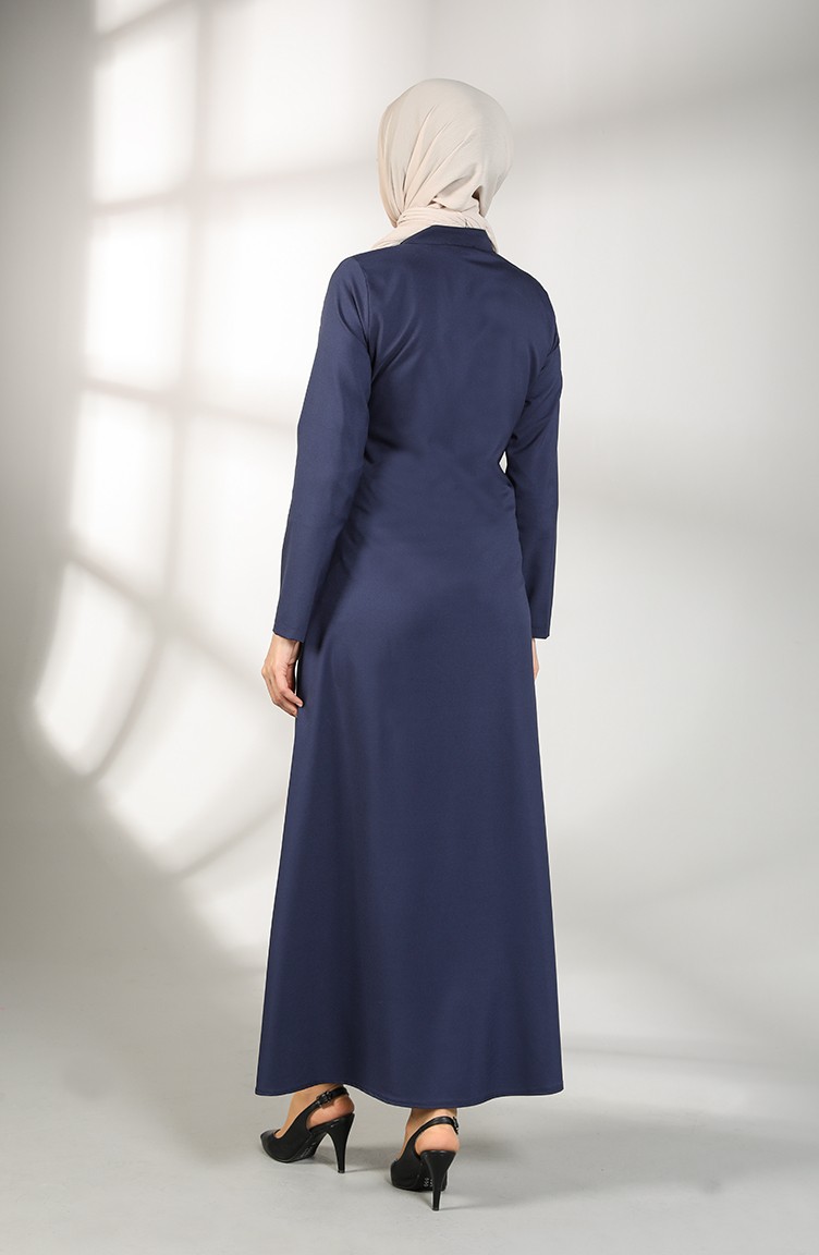 Bolero Görünümlü Ferace 221504 Lacivert Sefamerve