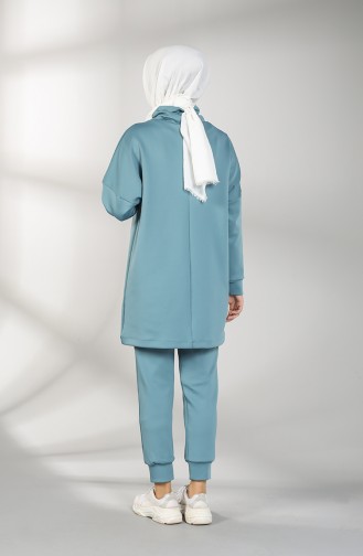 Scuba Fabric Tunic Trousers Double Suit 21001-02 Blue 21001-02