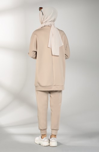 Scuba Fabric Tunic Trousers Double Suit 21009-01 Mink 21009-01