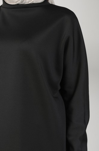 Scuba Kumaş Tunik Pantolon İkili Takım 21009-04 Siyah