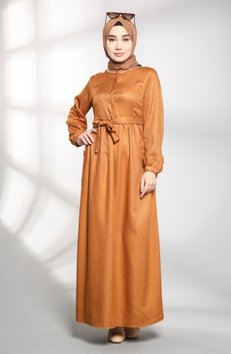 Robe Hijab Moutarde 21K8175-02